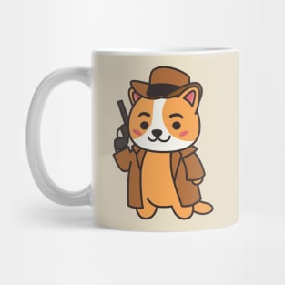 Cowboy Detective Cat Mug